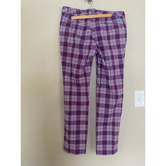 EUC Puma Classic Plaid Retro Golf Pants Drycell Purple Mens 34x32 Firm Price - Picture 4 of 5